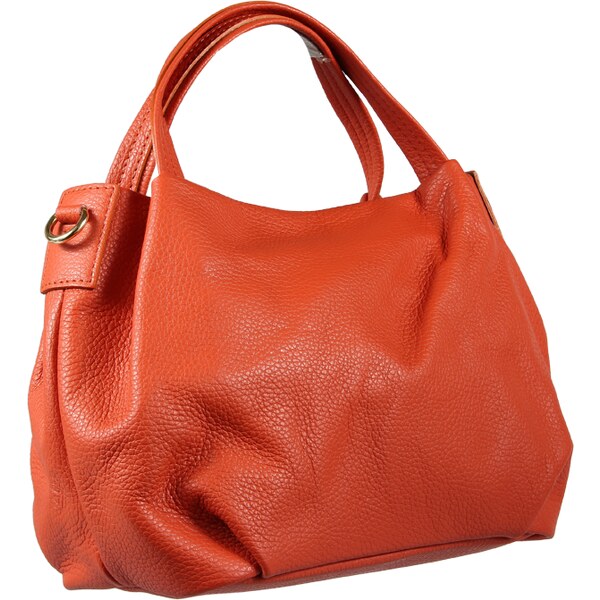 Oranžová kožená talianska crossbody kabelka Tea Arancione NovaKabelka 9161239