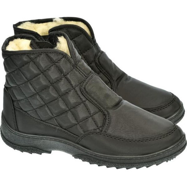 JOHN-C Dámske čierne členkové čižmy E-LUX 9216250