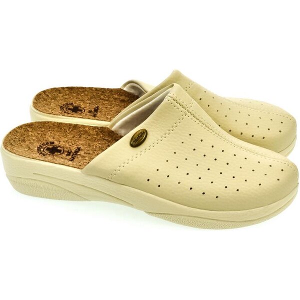 Dámske béžové šľapky SASKIA 9237566