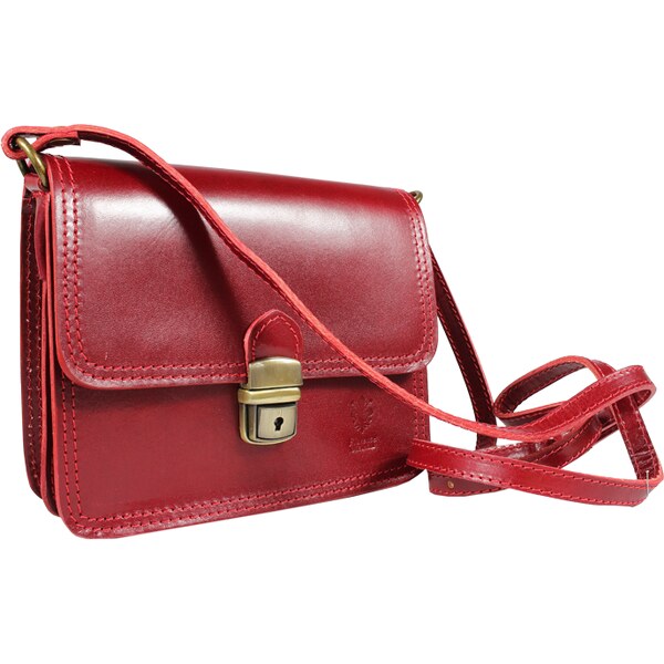 Červená kožená talianska crossbody kabelka Celso Rosso NovaKabelka.sk 9296857
