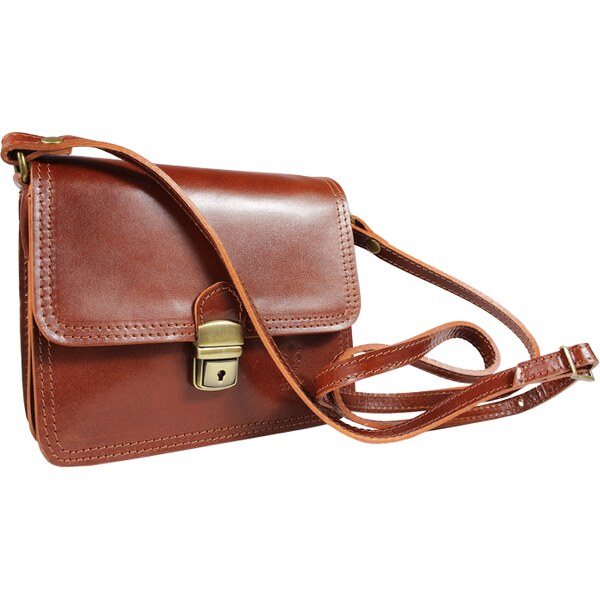 Hnedá kožená talianska crossbody kabelka Celso Marrone NovaKabelka.sk 9296855