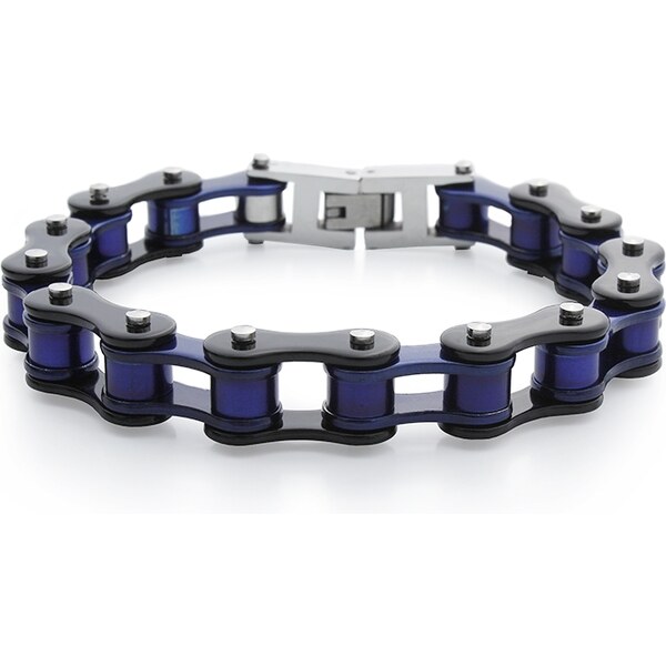 BM Jewellery Dámsky náramok motocyklový reťaz purple / black S618210 10400244