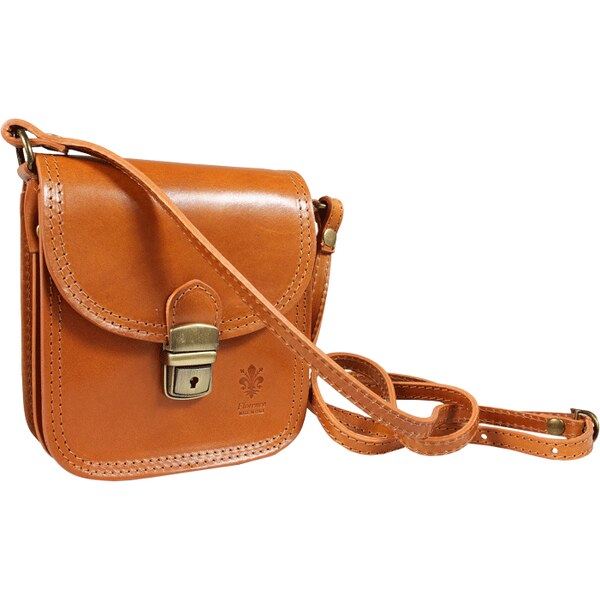 Camel kožená talianska crossbody kabelka Didimo Camel NovaKabelka.sk 9298171