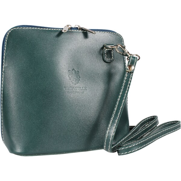 Modrá kožená talianska crossbody kabelka Grana Petroleo NovaKabelka.sk 9318813