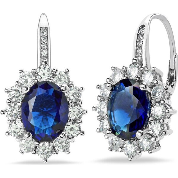 Olivie Strieborné náušnice KATE ZAFÍR 1062 9398854