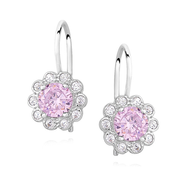 Olivie Detské strieborné náušnice PINK 4398 20035424