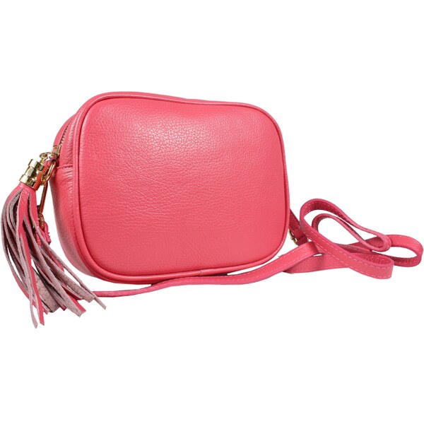 Ružová kožená talianska crossbody kabelka Bala Rosa NovaKabelka.sk 44373558
