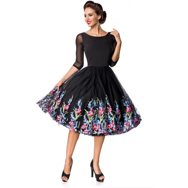 Glara Luxusné vyšívané vintage šaty 9463244