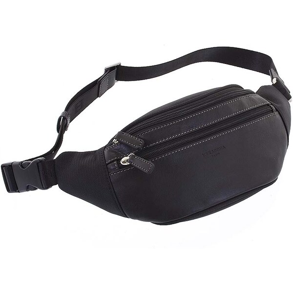 Prvotriedna polokožená ľadvinka na doklady - Hexagona Rian čierna 56864092