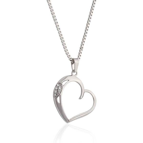 BM Jewellery Dámsky náhrdelník srdce z chirurgickej ocele S637100 10400264