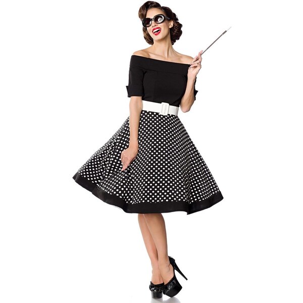 Glara Retro šaty s bodkami 9524726