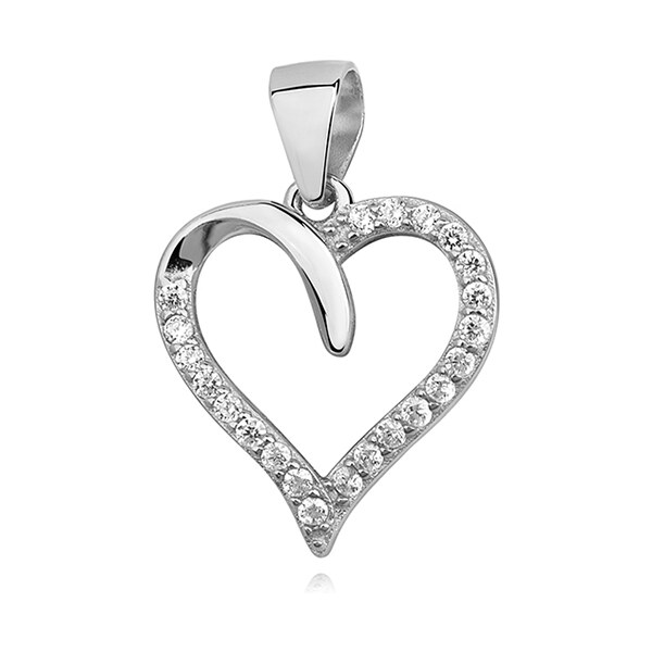 Olivie Strieborný prívesok SRDCE so zirkónmi 2031 9399010