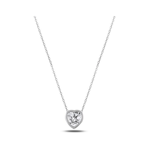 Olivie Strieborný náhrdelník ZIRKÓNOVÉ SRDCE 2323 14271308