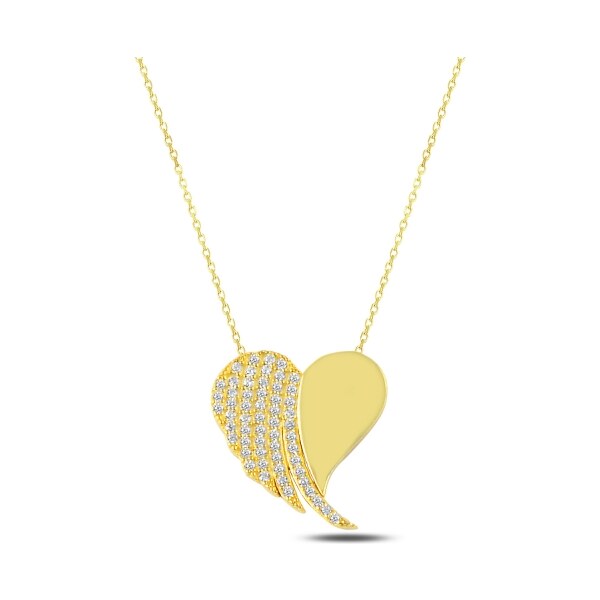 Olivie Strieborný náhrdelník ZLATÉ SRDCE 2348 14271331