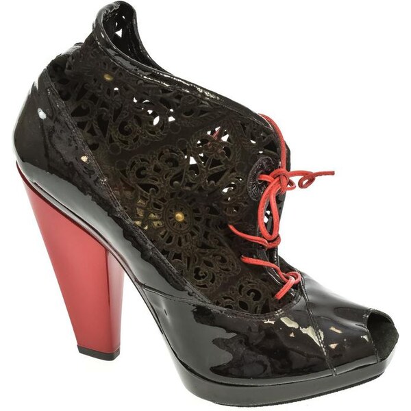 JOHN-C Dámske čierne poltopánky DENII 9663061