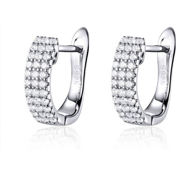 Emporial strieborné náušnice Trblietavý ovál SCE560 28013774