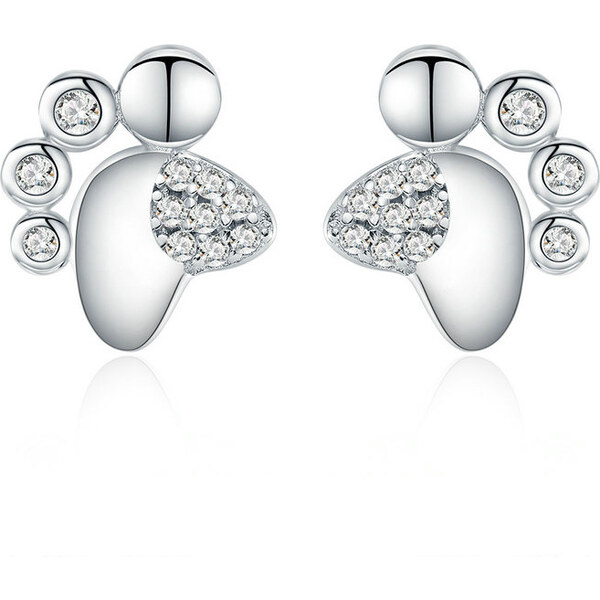 Emporial strieborné náušnice Odtlačok tlapky_packy BSE033 28074619