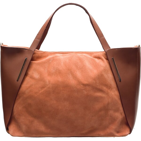 Glamorous by GLAM Dámska kožená kabelka brúsená so zdobením - hnedá 674837