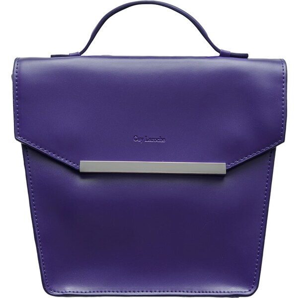 Guy Laroche Paris Kožená kabelka Guy Laroche malá do ruky - modrá 4849327