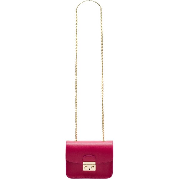 Glamorous by GLAM Dámska kožená crossbody kabelka razená - fuchsiová 5095248