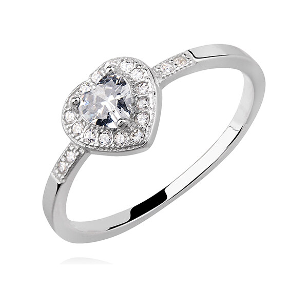 Olivie Strieborný prsteň ČÍRE SRDCE 2400 14271367