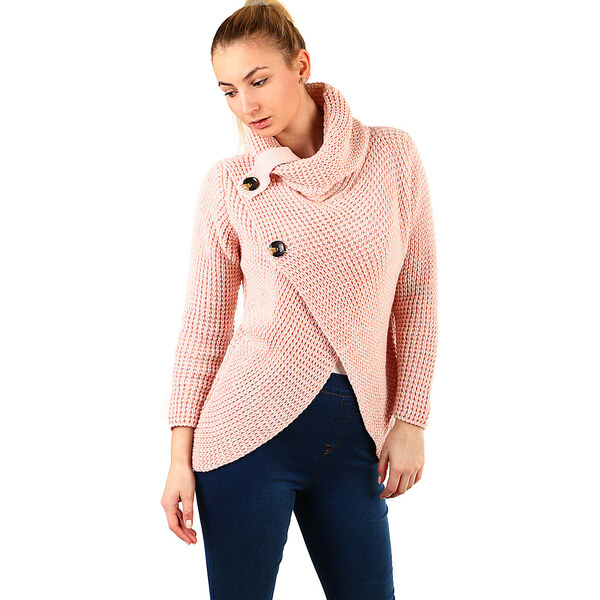 Glara Asymetrický pletený dámsky rolák 10026129