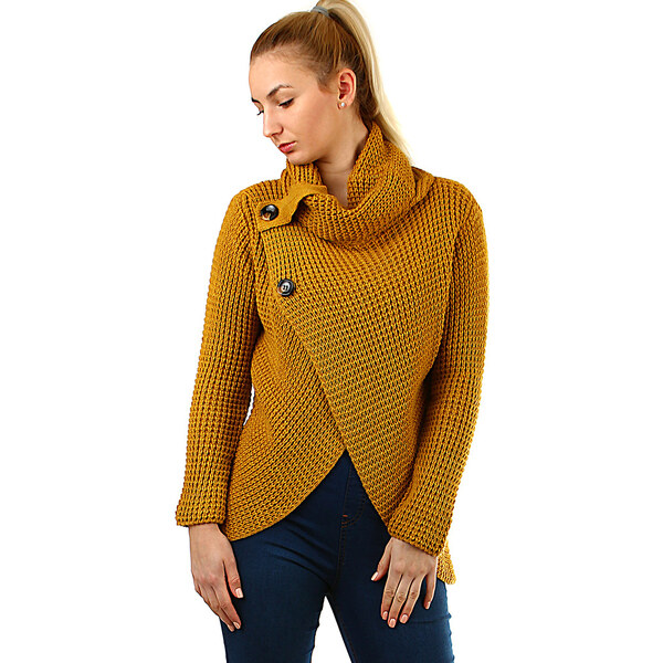 Glara Asymetrický pletený dámsky rolák 10026130