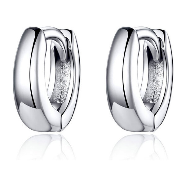 Emporial strieborné náušnice Jednoduché krúžky SCE552 28171940