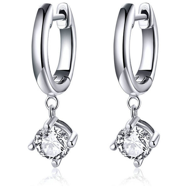 Emporial strieborné náušnice Krúžky s krištáľom SCE553 28162272