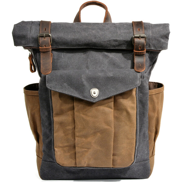 Glara Platený retro batoh s vreckami 36920529