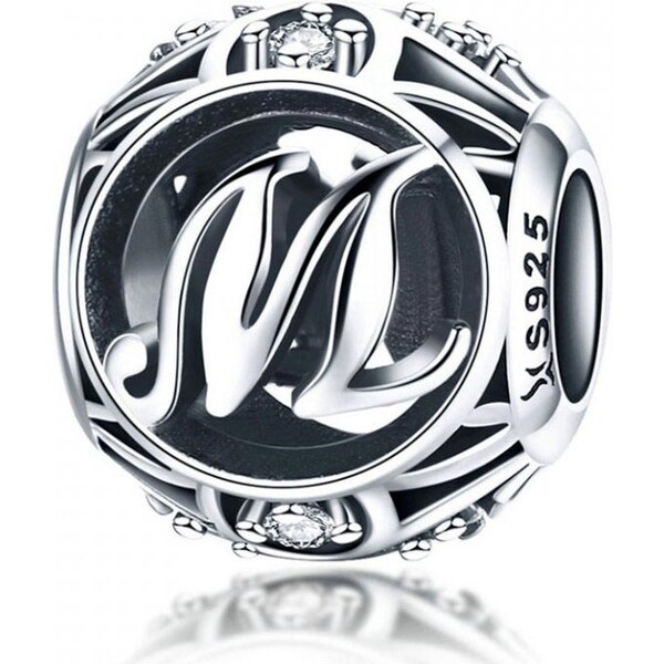 Emporial strieborný prívesok korálka Písmeno M 24464422