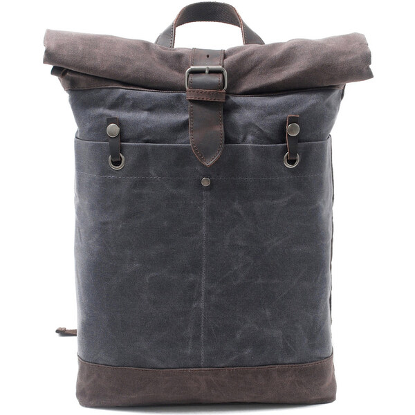 Glara Priestorný rolovací retro batoh 10590867