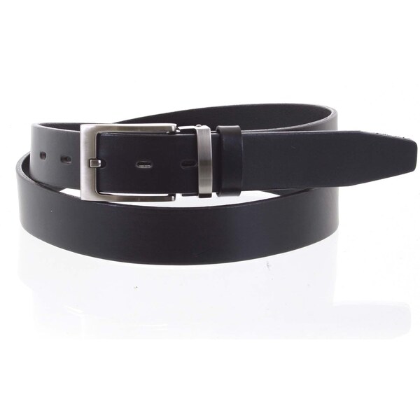 Penny Belts Pánsky kožený opasok oblekový čierny - PB Riss 95 čierna 10703457