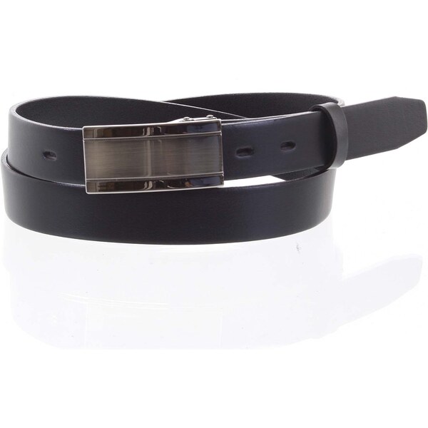 Penny Belts Pánsky kožený opasok oblekový čierny - PB Amon 115 čierna 10728895