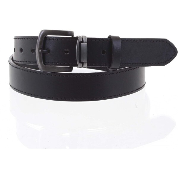 Penny Belts Pánsky kožený opasok jeansový čierny - PB Mach 105 čierna 31028496