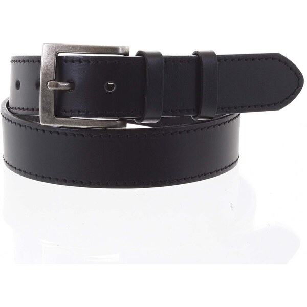 Penny Belts Pánsky kožený opasok jeansový čierny - PB Nacho 115 čierna 34032474