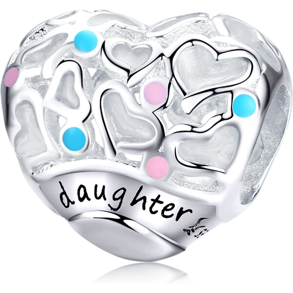 Emporial strieborný prívesok srdce Milovaná dcéra 24464490