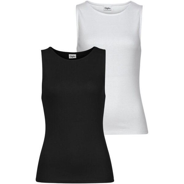 BUFFALO Top čierna / biela 54440796