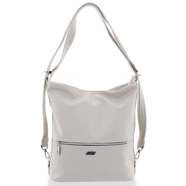 Módna dámska kabelka batoh krémovobiela - Ellis Patrik biela 48836711