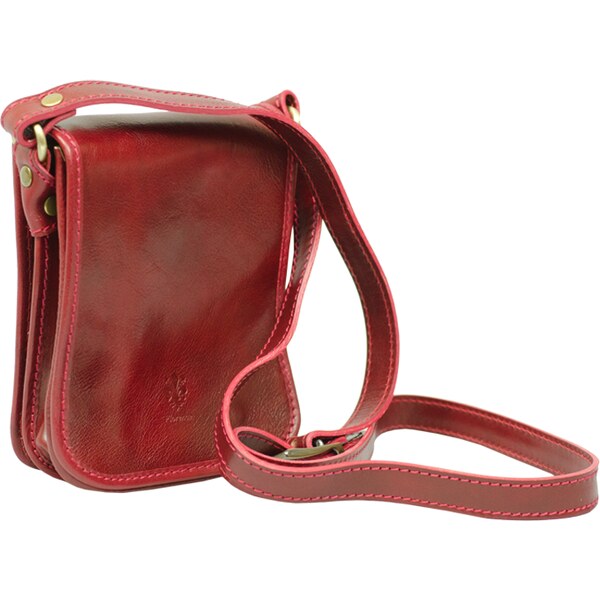 Dámska kožená kabelka cez rameno Vito Piccolo Rosso NovaKabelka.sk 11234835