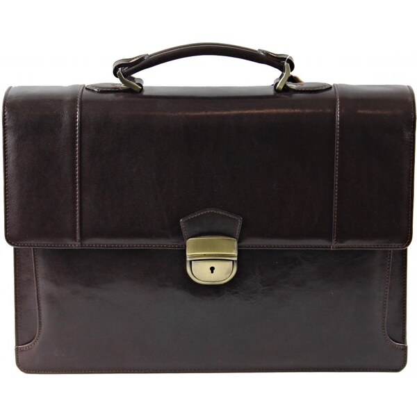 Hajn Pánska kožená aktovka 1044014 hnedá 5868502