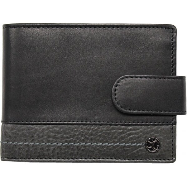 SEGALI Pánska kožená peňaženka 2951320005LZ čierno sivá 35335698