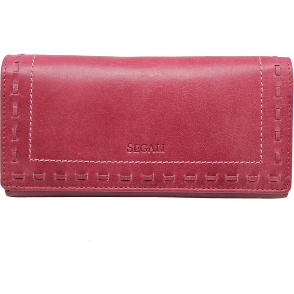 SEGALI Dámska kožená peňaženka SG-27052 fucsia 35335702