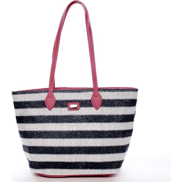 Originálne poloslámová kabelka cez plece malinovočervená - David Jones 11365505