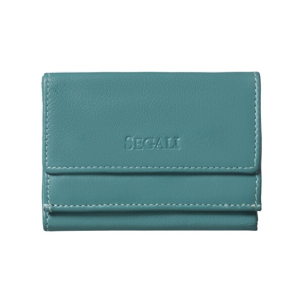 SEGALI Dámska malá kožená peňaženka SG-21756 emerald 35335713
