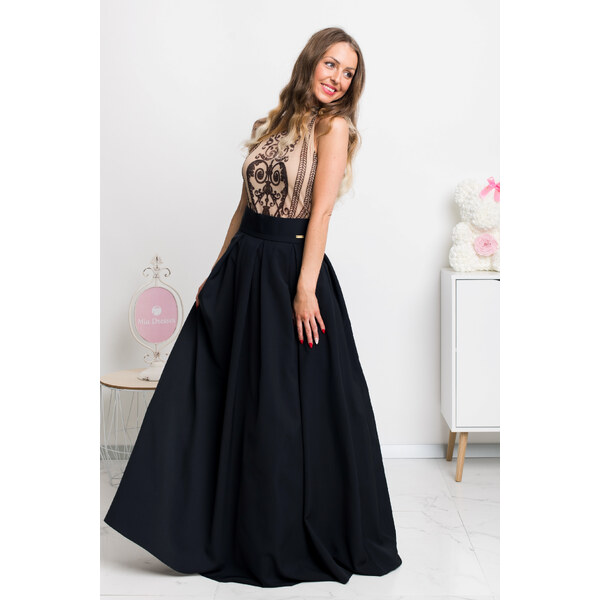 miadresses.sk Čierna dlhá sukňa 11412878