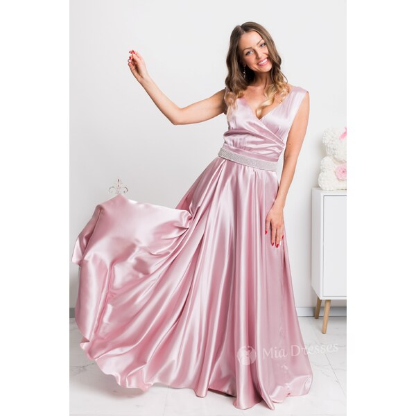 miadresses.sk Staroružové spoločenské šaty so štrasovým opaskom 11412955