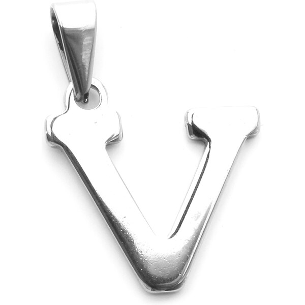 BM Jewellery Prívesok písmeno V z chirurgickej ocele S744015 20962837