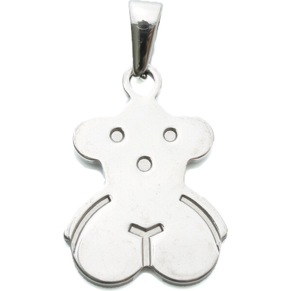 BM Jewellery Prívesok strieborný medvedík z chirurgickej ocele S749025 11742196