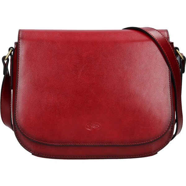 Kožená dámska crosbody kabelka Katana Zina - tmavo červená 11532152